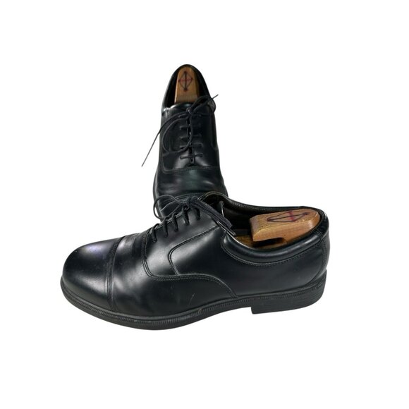 Rockport Mens Size 10.5 Wide Black Leather Cap Toe Derby Comfort Shoes - Picture 1 of 10